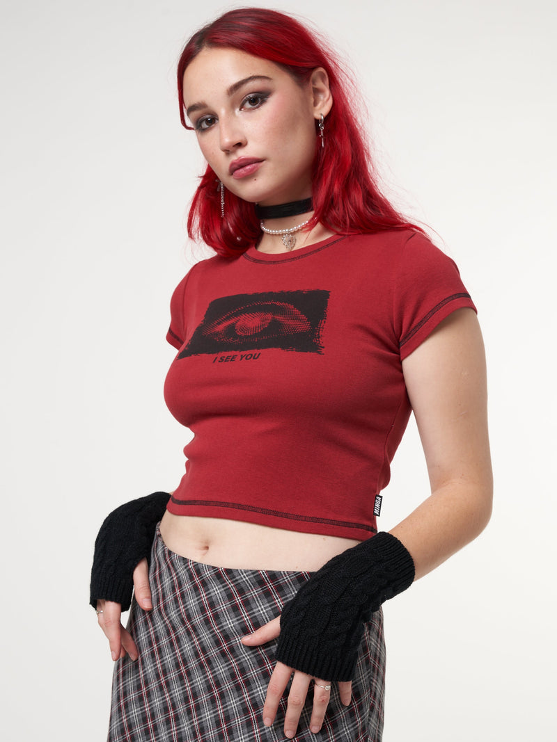 I See You Eye Graphic Crop Tee - Minga London