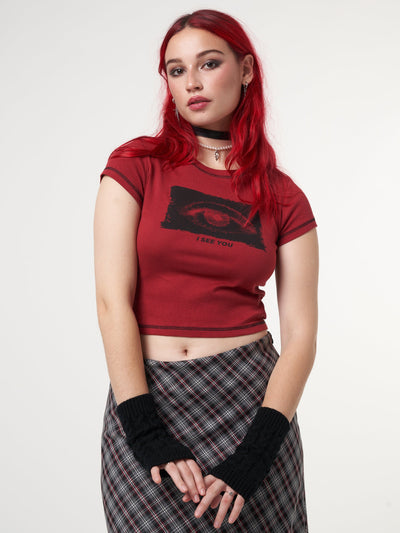I See You Eye Graphic Crop Tee - Minga London