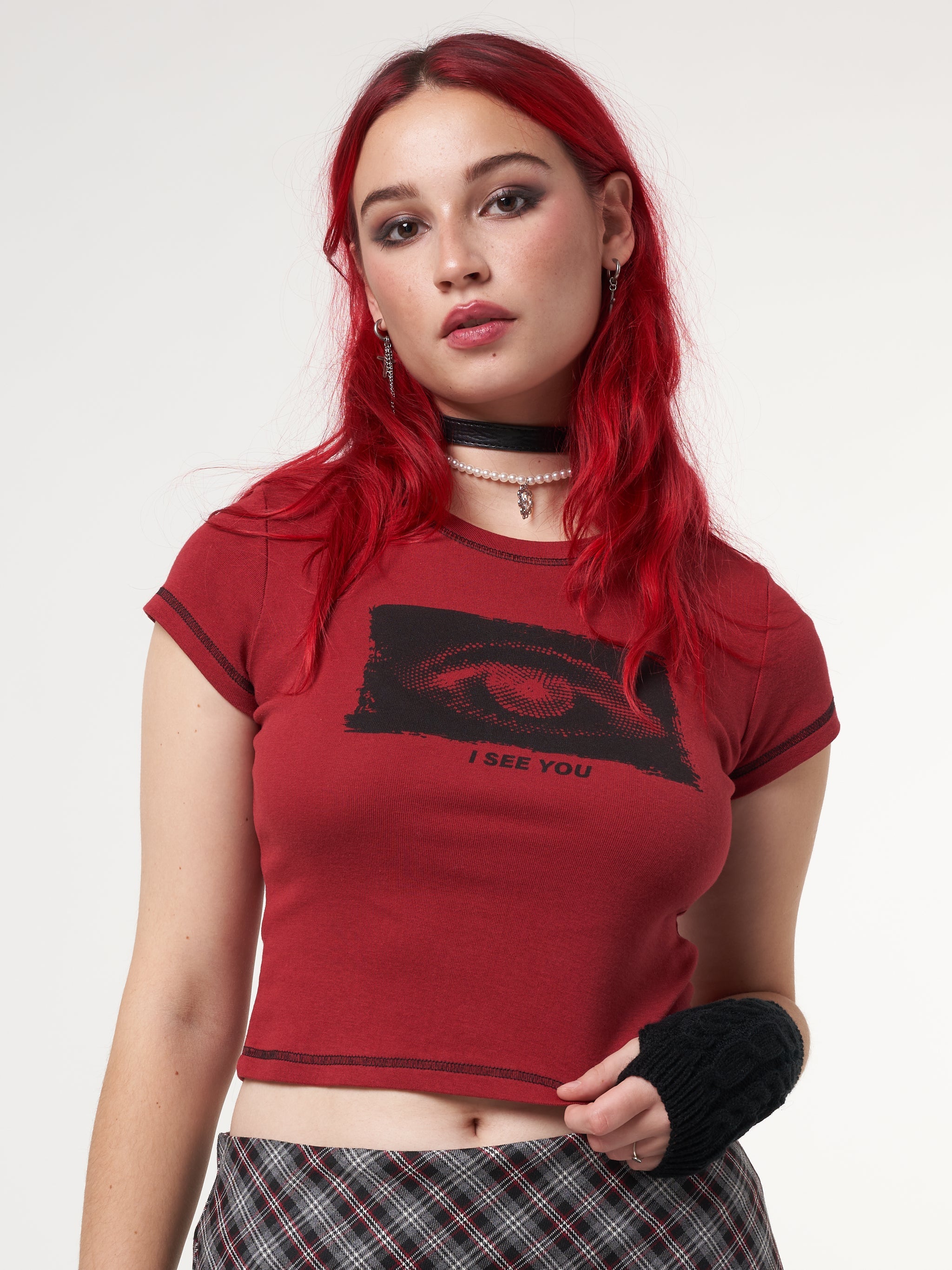 I See You Eye Graphic Crop Tee - Minga London