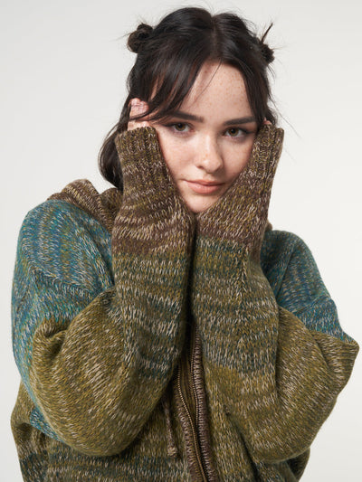 Iris Zip Up Hood Knit Cardigan - Minga London