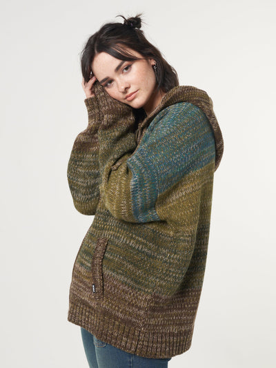 Iris Zip Up Hood Knit Cardigan - Minga London