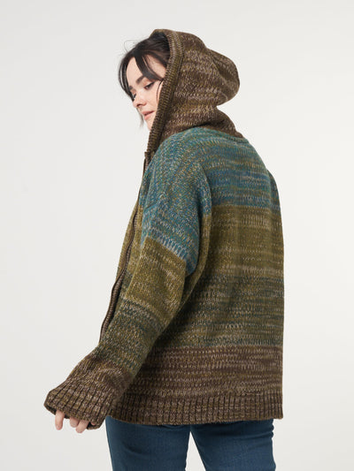 Iris Zip Up Hood Knit Cardigan - Minga London