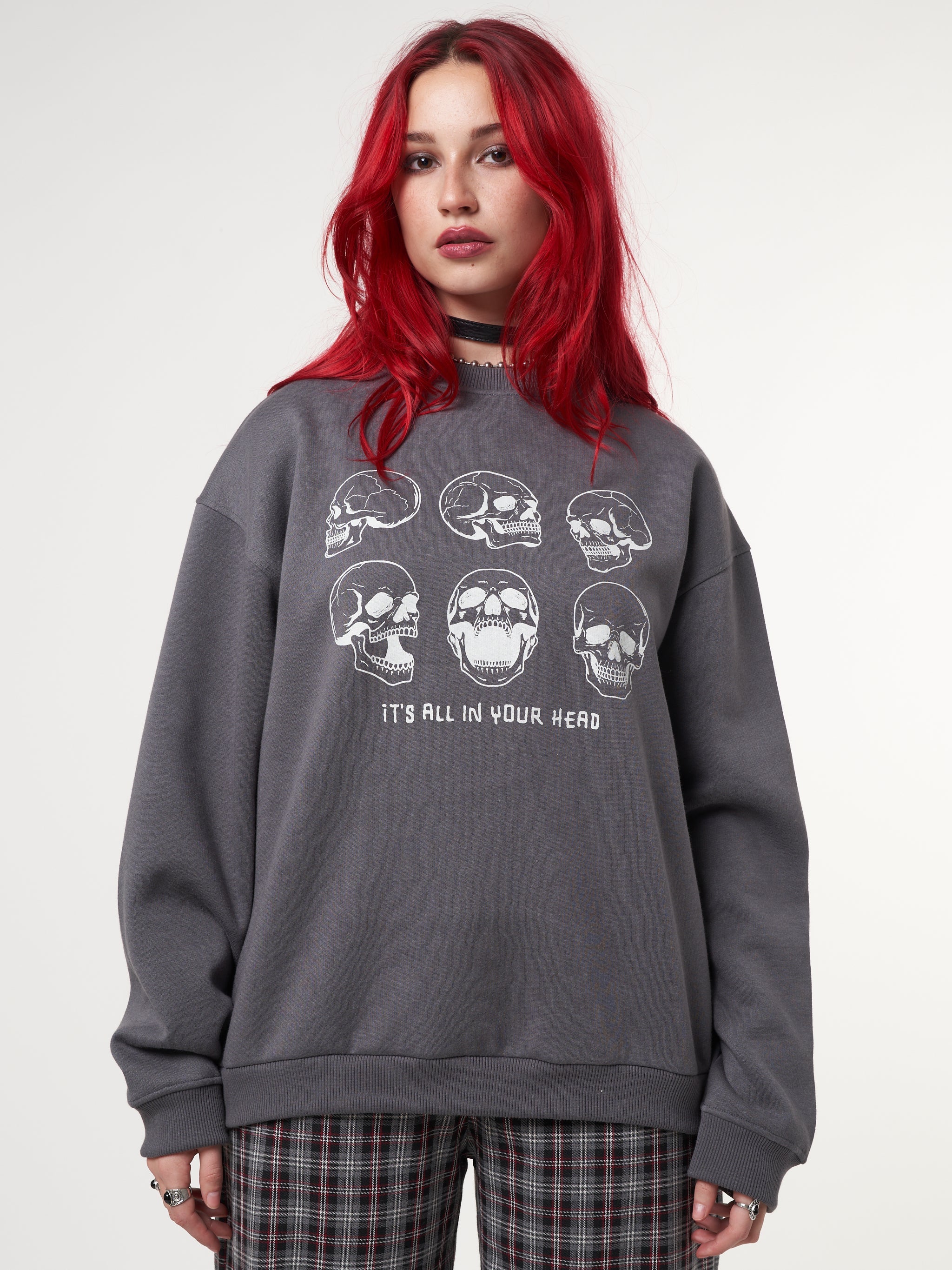 Its All In Your Head Skull Sweater - Minga London