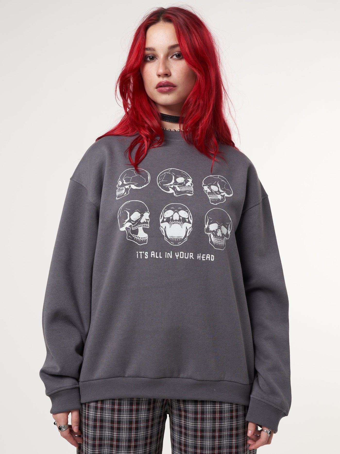Its All In Your Head Skull Sweater - Minga London