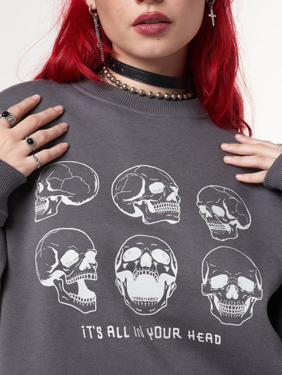Its All In Your Head Skull Sweater - Minga London