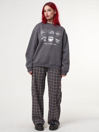 Its All In Your Head Skull Sweater - Minga London