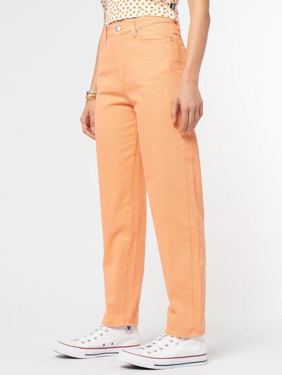 Juicy Orange Denim Mom Jeans - Minga London