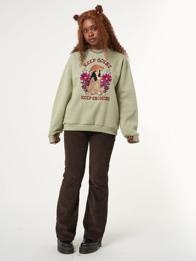 Keep Growing Mushroom Girl Sweater - Minga London