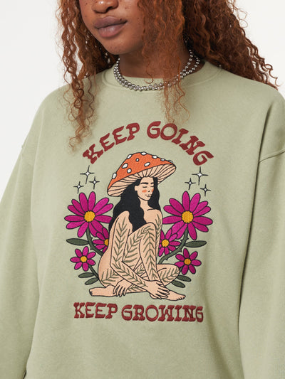 Keep Growing Mushroom Girl Sweater - Minga London
