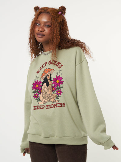 Keep Growing Mushroom Girl Sweater - Minga London