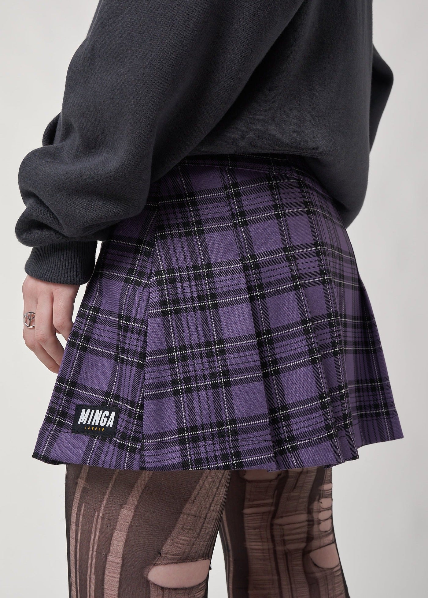 Lana Plaid Pleated Mini Skirt - Minga London