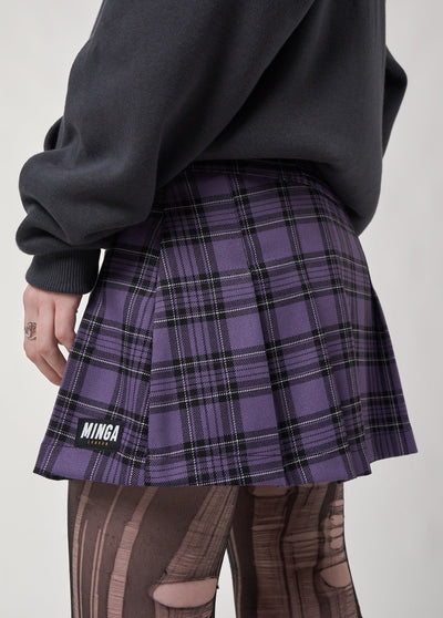 Lana Plaid Pleated Mini Skirt - Minga London
