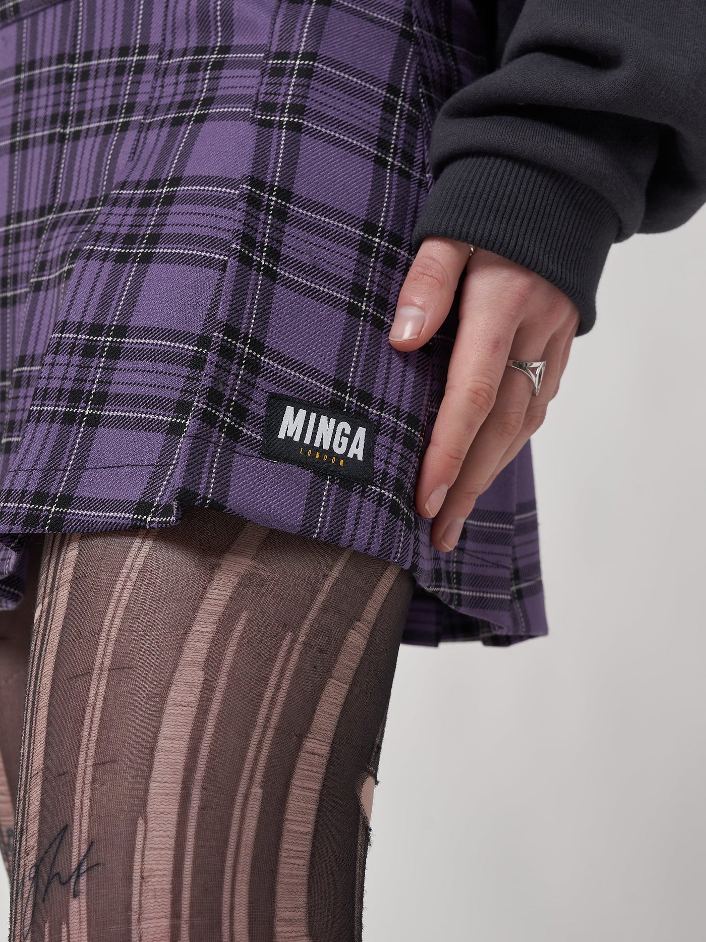Lana Plaid Pleated Mini Skirt - Minga London
