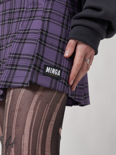 Lana Plaid Pleated Mini Skirt - Minga London