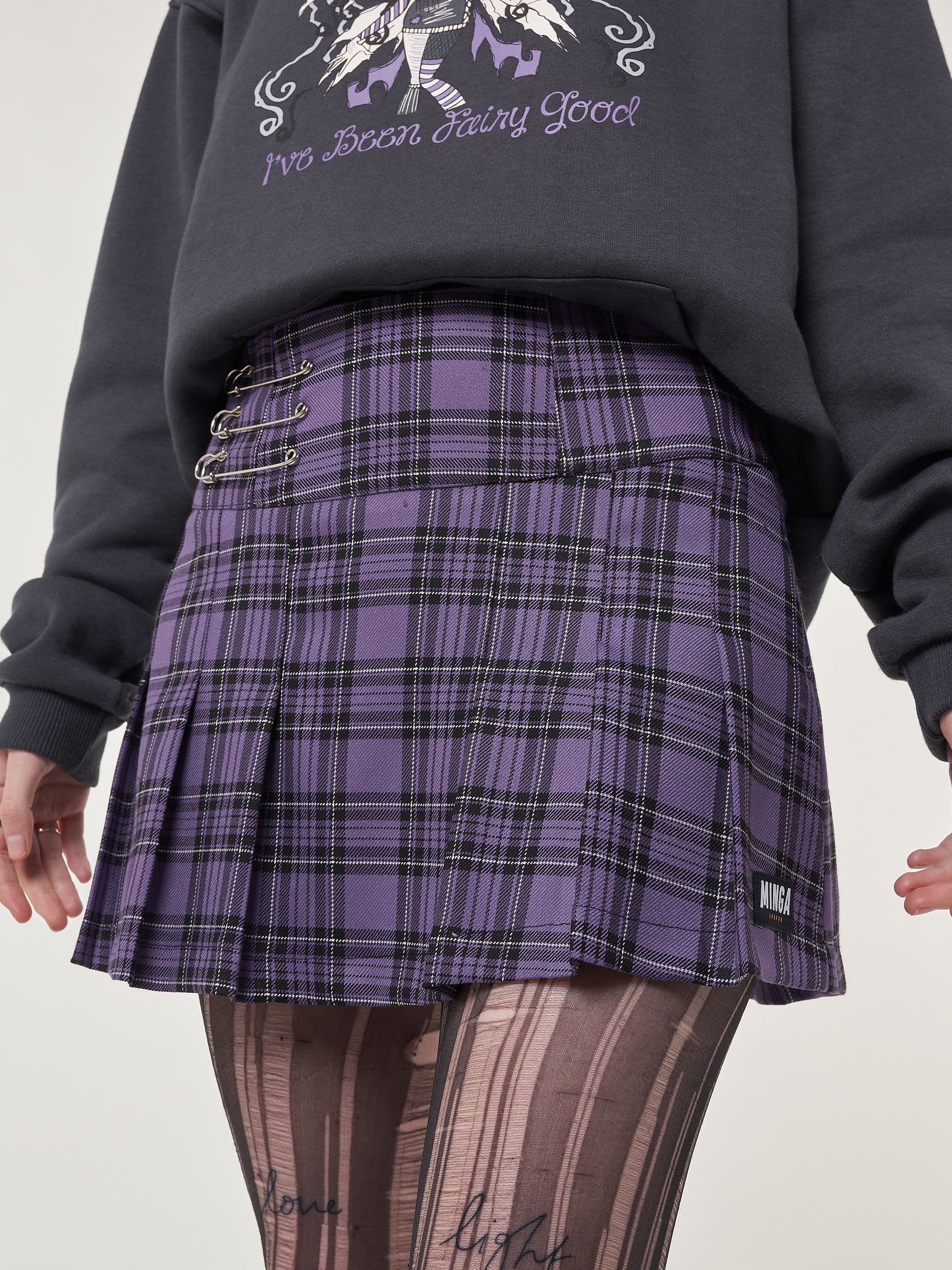 Lana Plaid Pleated Mini Skirt - Minga London