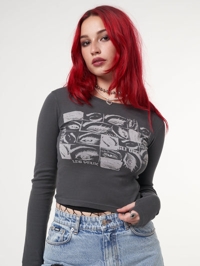 Lex Yeux Graphic Crop Top - Minga London