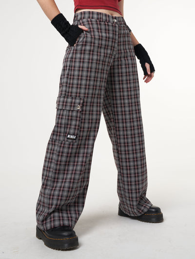 Margo Plaid Utility Pants - Minga London