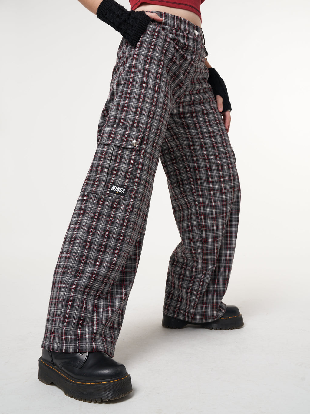 Margo Plaid Utility Pants - Minga London