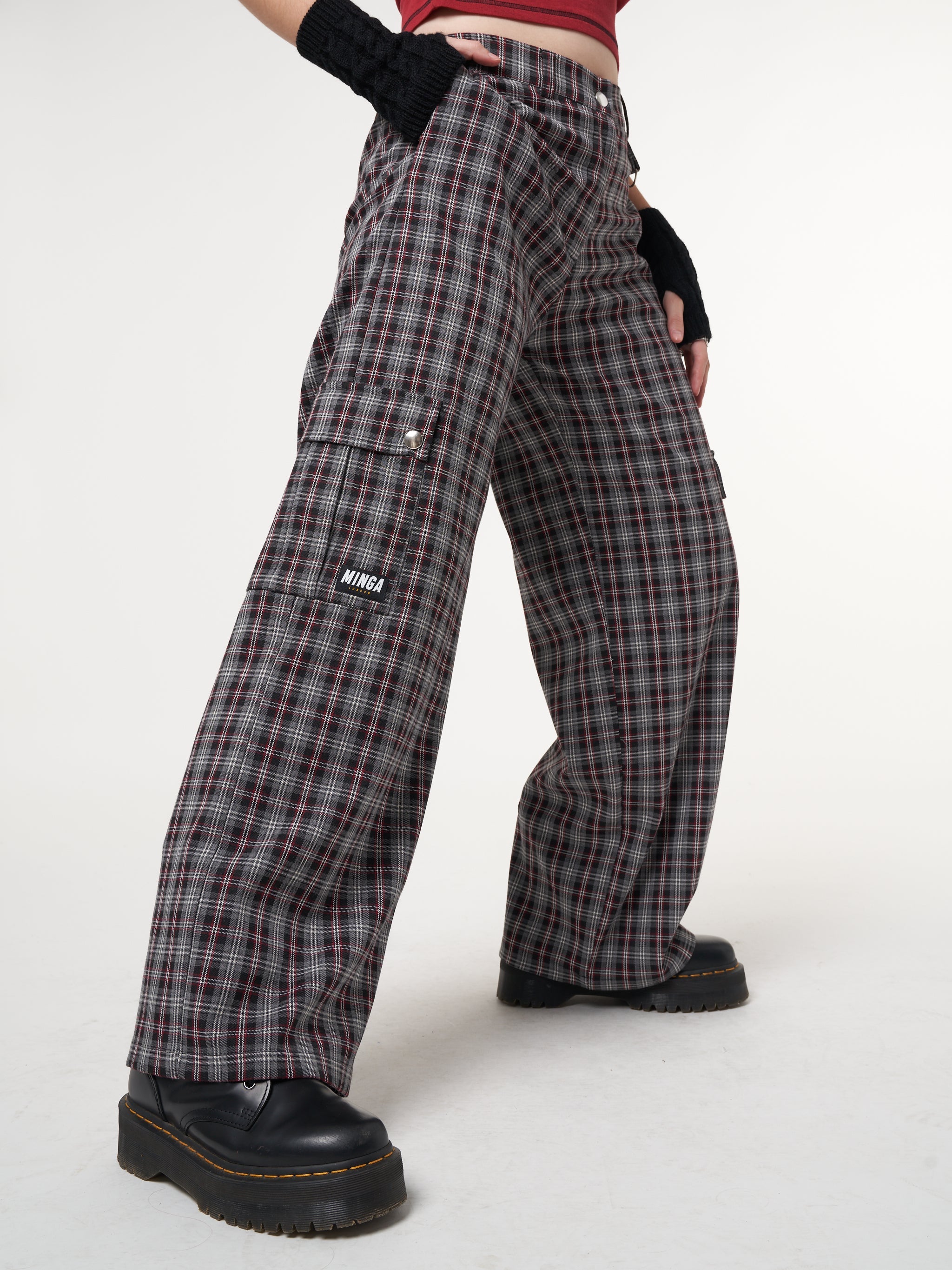Margo Plaid Utility Pants - Minga London