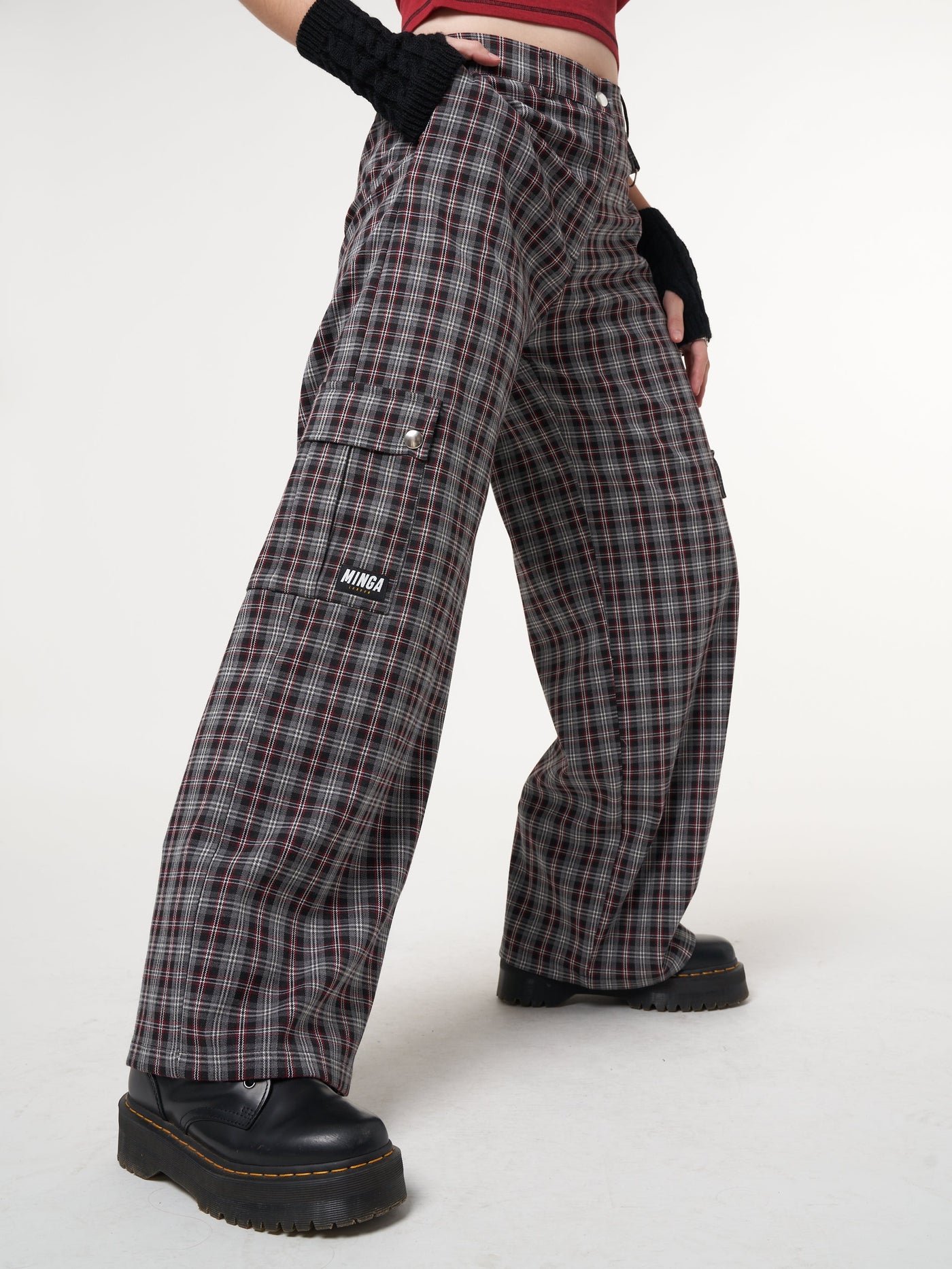 Margo Plaid Utility Pants - Minga London