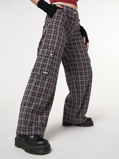 Margo Plaid Utility Pants - Minga London