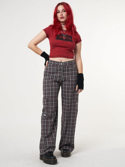 Margo Plaid Utility Pants - Minga London