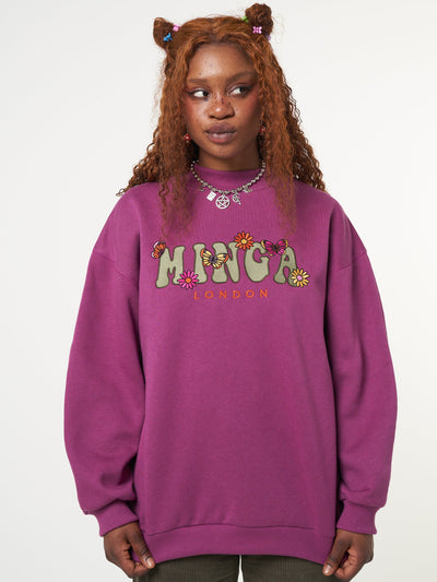 Minga Flowers & Butterflies High Neck Sweater - Minga London