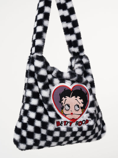 Minga x Betty Boop Check Fluffy Bag - Minga London