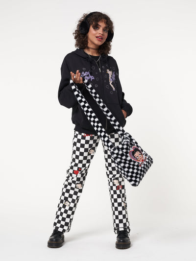 Minga x Betty Boop Check Fluffy Bag - Minga London