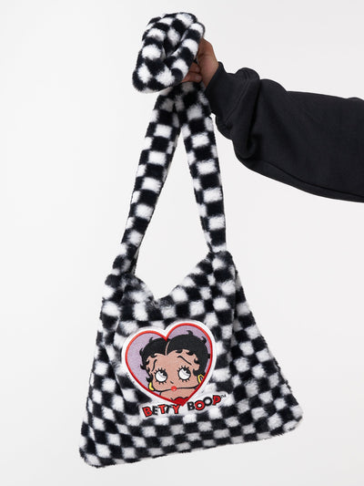 Minga x Betty Boop Check Fluffy Bag - Minga London
