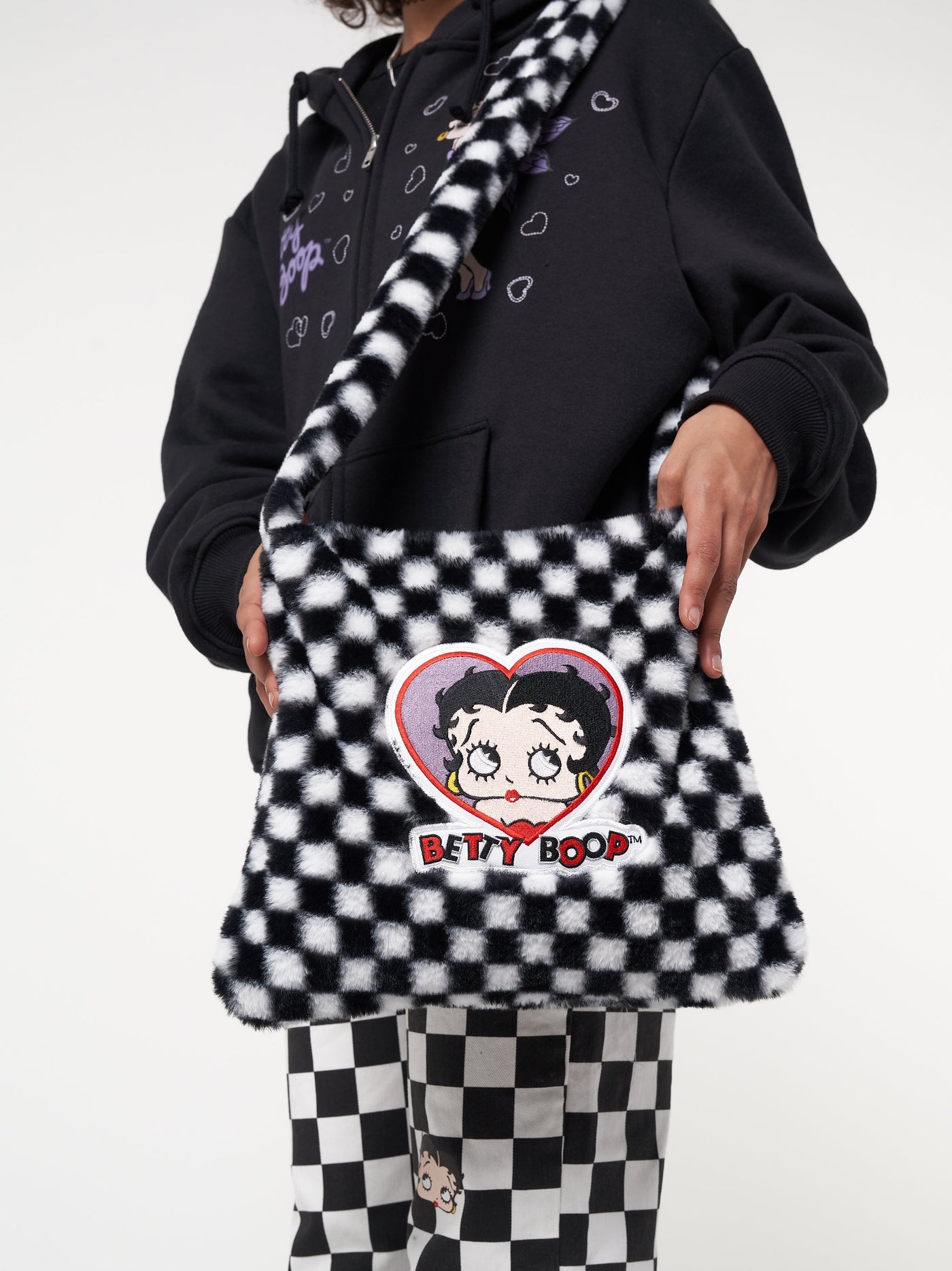 Minga x Betty Boop Check Fluffy Bag - Minga London