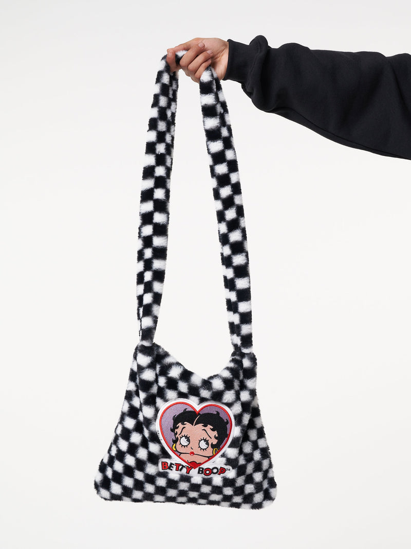 Minga x Betty Boop Check Fluffy Bag - Minga London