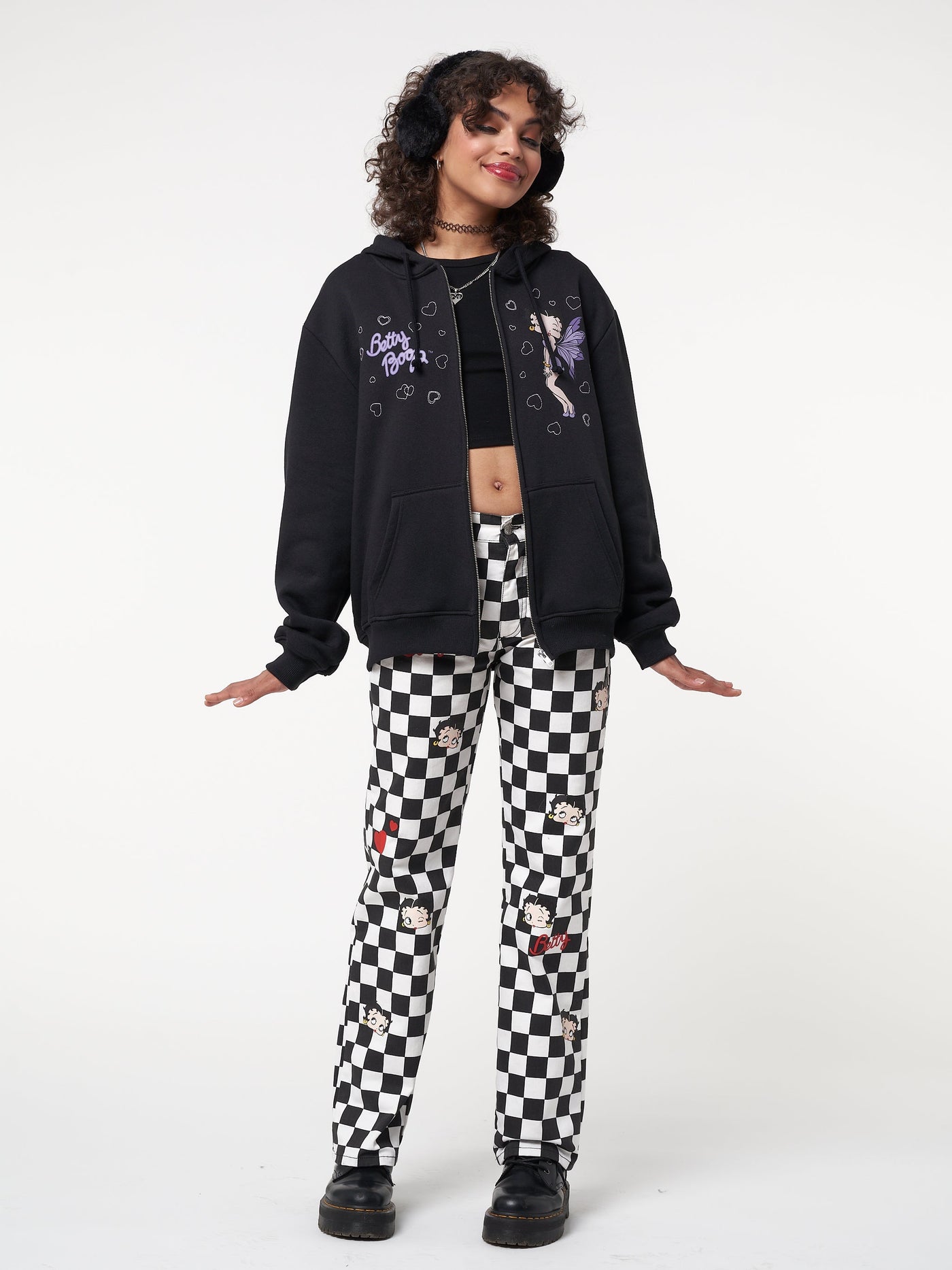 Minga x Betty Boop Check Jeans - Minga London