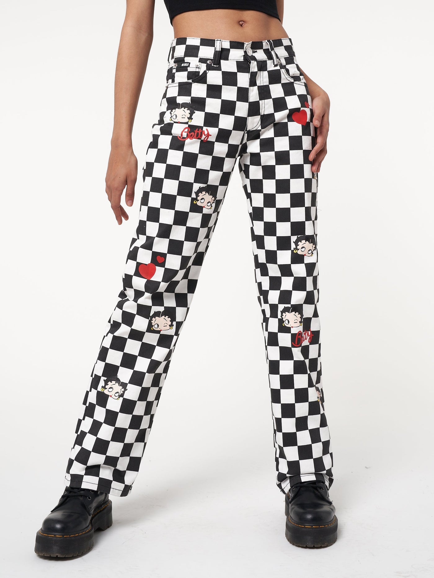 Minga x Betty Boop Check Jeans - Minga London