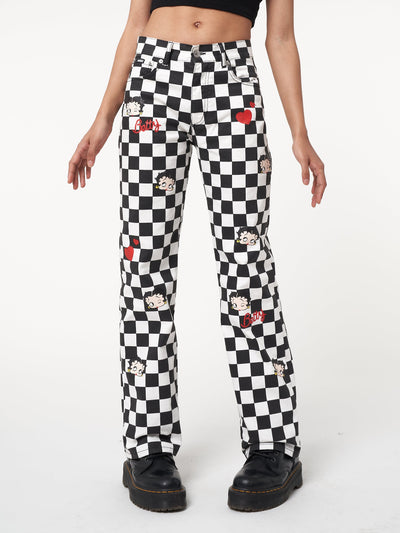 Minga x Betty Boop Check Jeans - Minga London