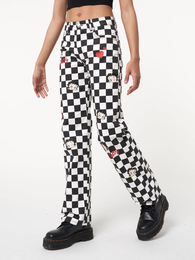 Minga x Betty Boop Check Jeans - Minga London