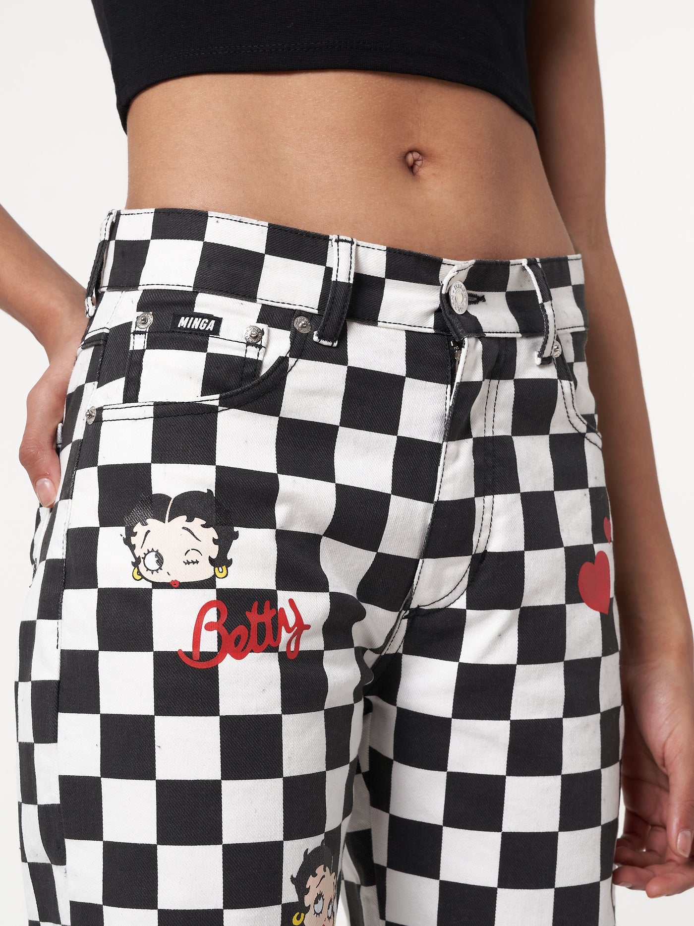 Minga x Betty Boop Check Jeans - Minga London
