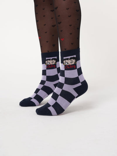 Minga x Betty Boop Check Socks - Minga London