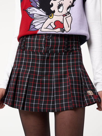 Minga x Betty Boop Plaid Mini Skirt - Minga London