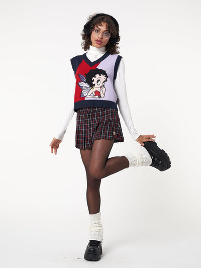 Minga x Betty Boop Plaid Mini Skirt - Minga London