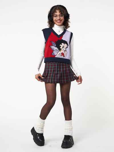 Minga x Betty Boop Plaid Mini Skirt - Minga London