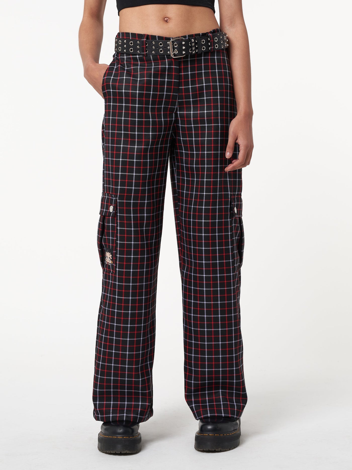Minga x Betty Boop Plaid Utility Pants - Minga London