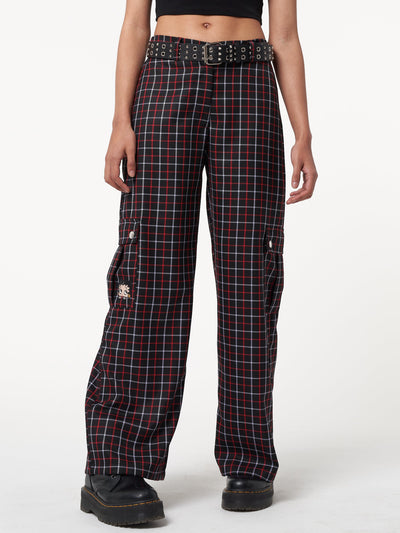 Minga x Betty Boop Plaid Utility Pants - Minga London