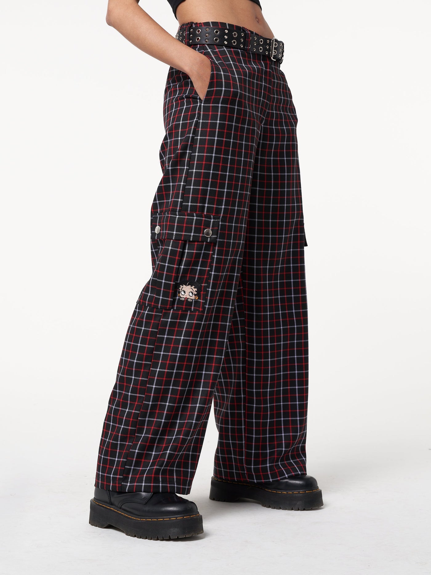 Minga x Betty Boop Plaid Utility Pants - Minga London