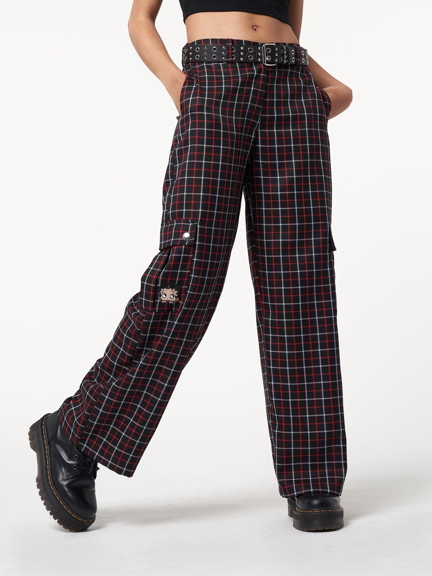 Minga x Betty Boop Plaid Utility Pants - Minga London