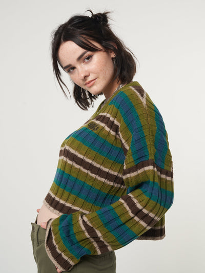 Moss Striped Knit Jumper - Minga London