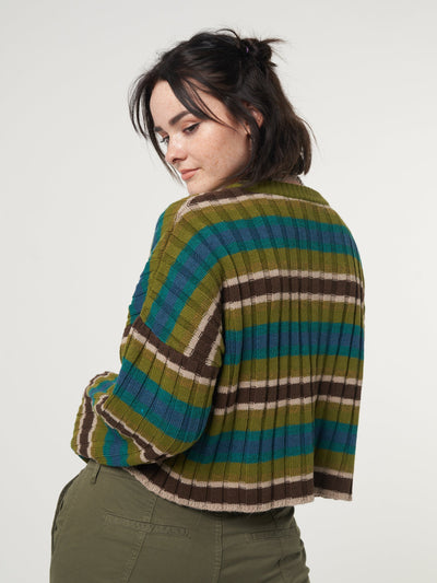Moss Striped Knit Jumper - Minga London