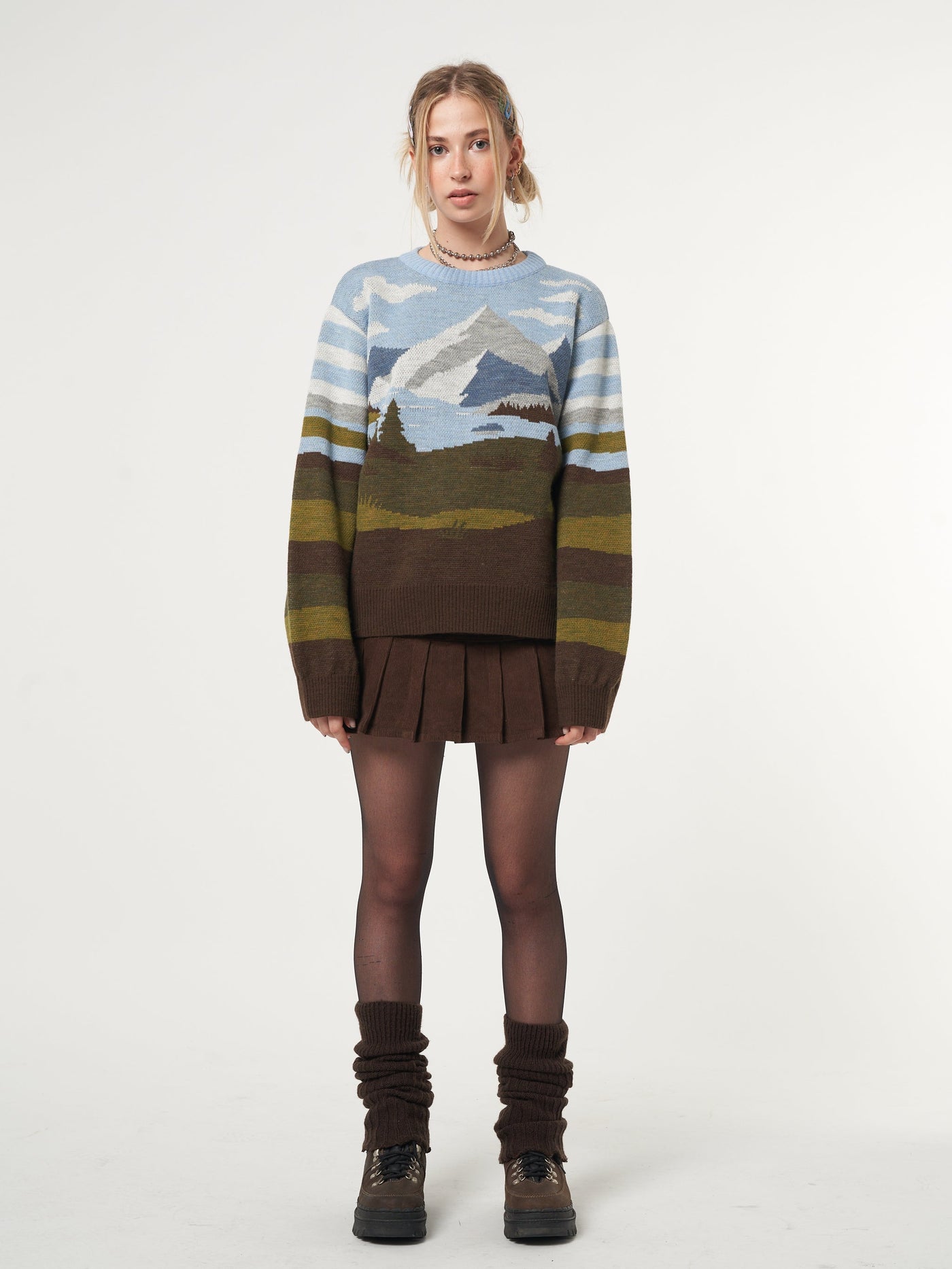 Mountain Landscape Knit Jumper - Minga London