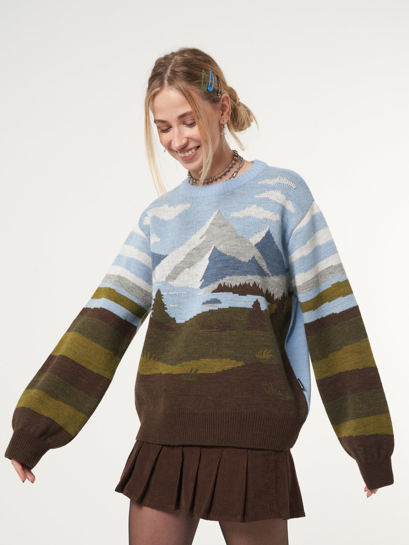 Mountain Landscape Knit Jumper - Minga London