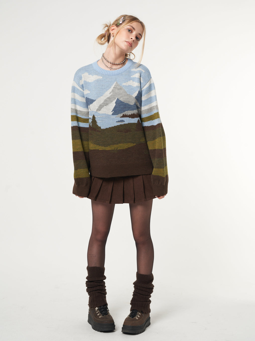 Mountain Landscape Knit Jumper - Minga London